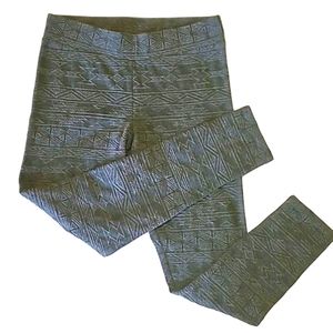 American Eagle Capri Leggings Textured Yoga Pants Low Waist Rise Workout Running